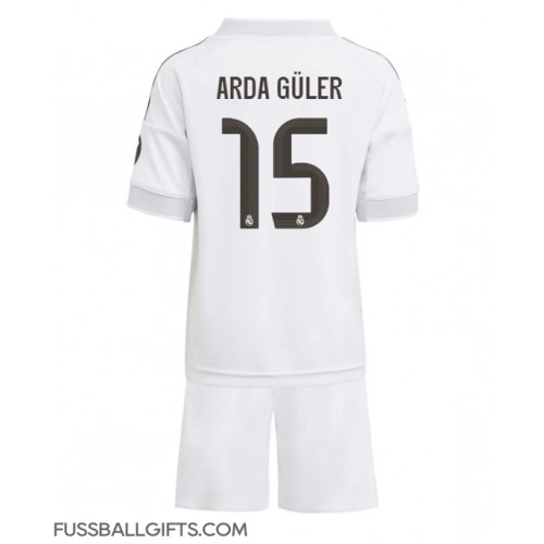 Real Madrid Arda Guler #15 Fußballbekleidung Heimtrikot Kinder 2025-26 Kurzarm (+ kurze hosen)